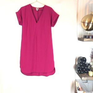V Neck Shift Dress Plum NWOT XS